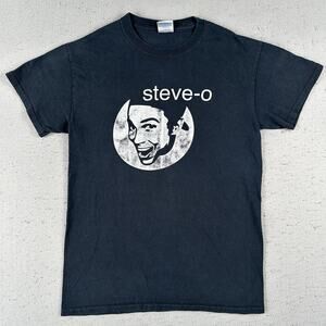 Y2K Steve-O Shirt Men’s Small Black Short Sleeve Jackass Movie Vintage‎